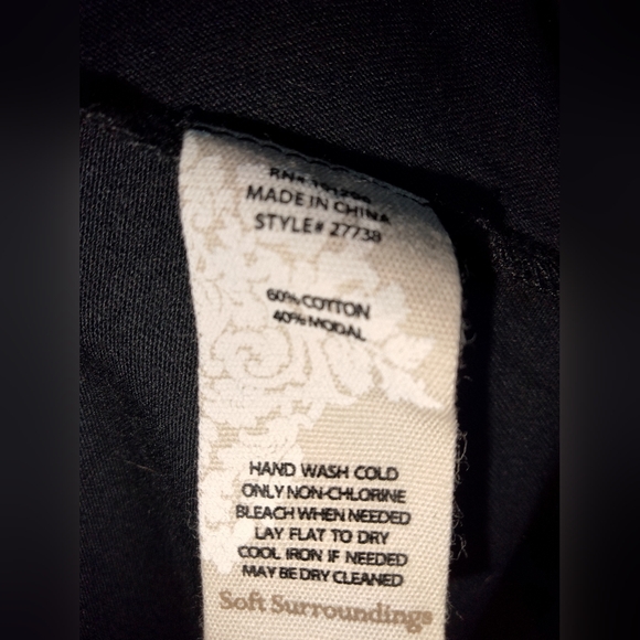 Soft Surroundings (Sz S) Black Scoop Neckline Sleeveless Slip Pocket Maxi Dress - Picture 5 of 9